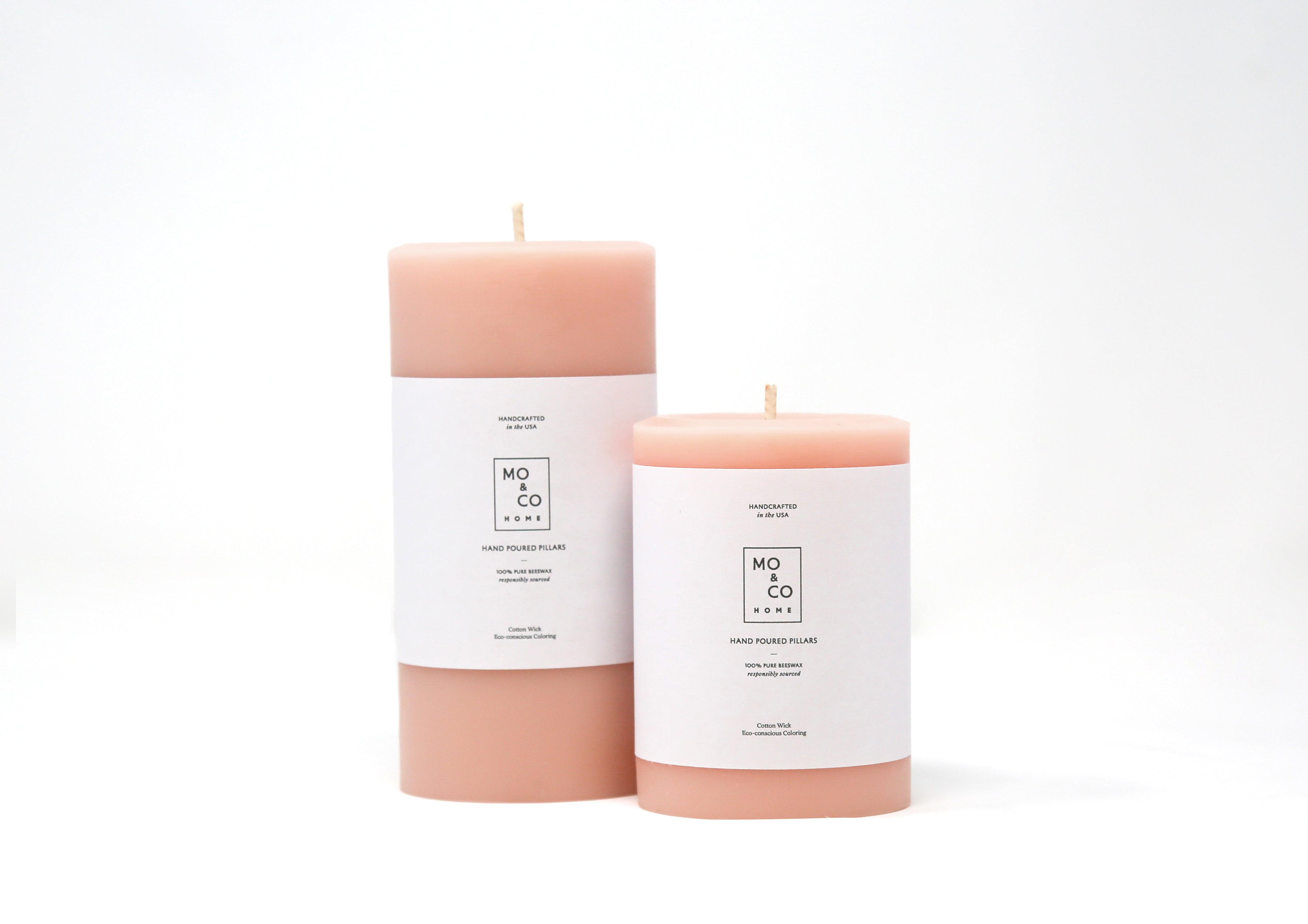 Pink Rose | Beeswax Pillar Candle – Mo&Co Home