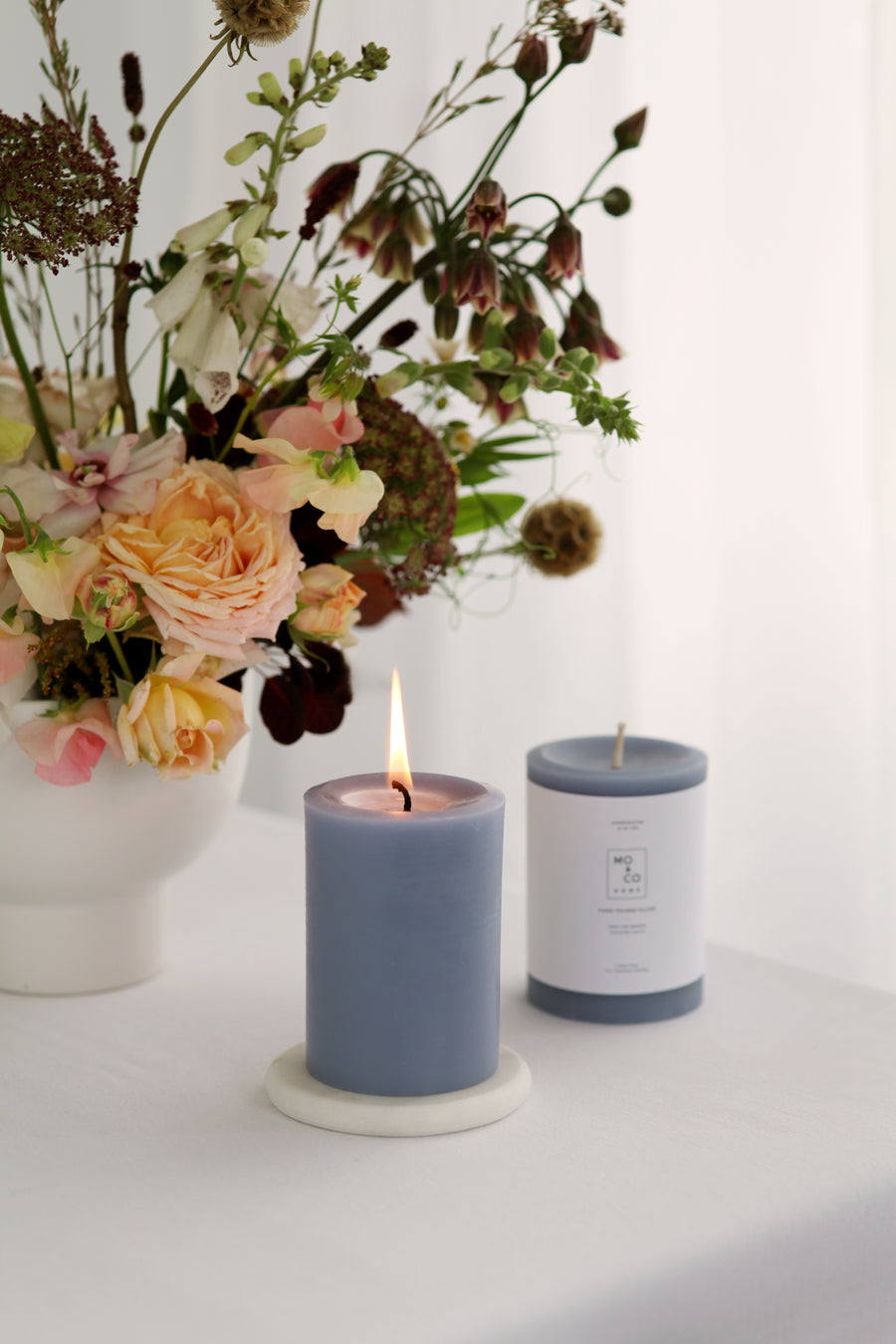 Bluebell | Beeswax Pillar Candle – Mo&Co Home