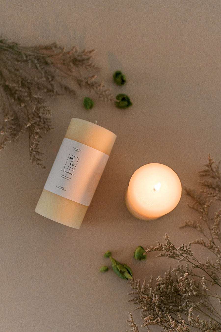 Natural White | Beeswax Pillar Candle