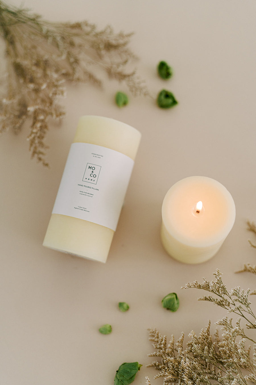 Natural White | Beeswax Pillar Candle