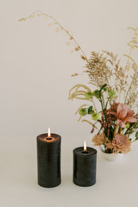 Charcoal | Beeswax Pillar Candle – Mo&Co Home