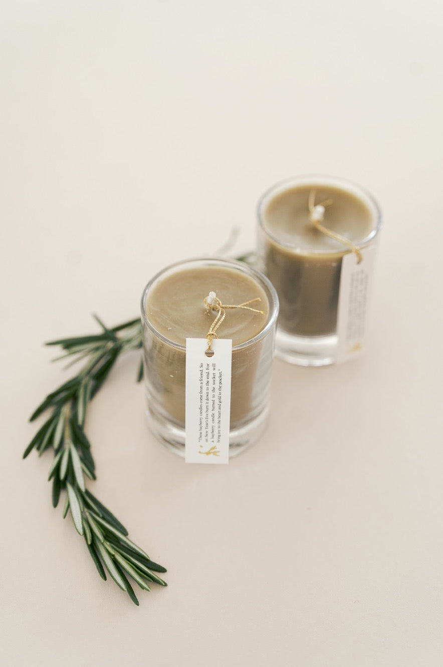 Limited Edition! Hand-poured Bayberry Votive Candle